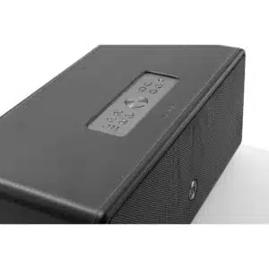 wireless-multiroom-speaker-Drumfire-D1-black-side-works-with-alexa-AudioPro