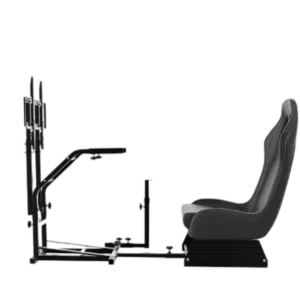 מושב שחור RACING SIMULATOR COCKPIT GY032B כולל מעמד מסך